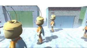 Слово лунтика пчелёнок на асфальте но это 3д 1-я серия