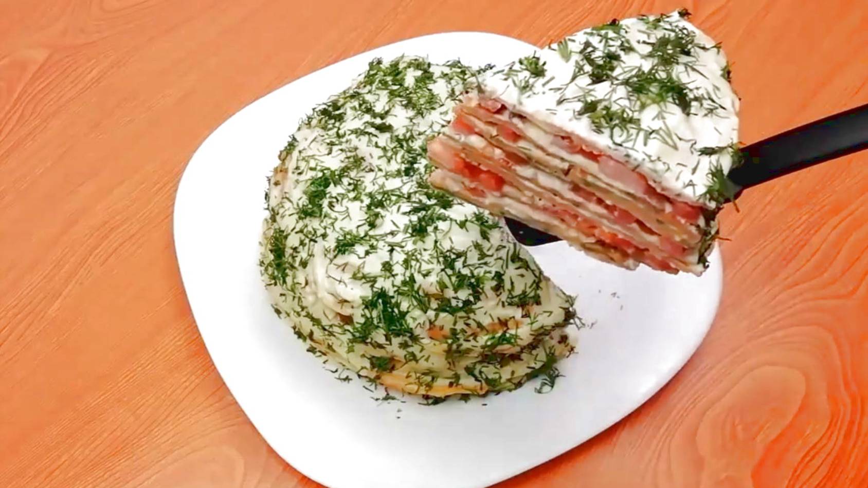 Вкуснейший Торт из кабачковых блинчиков!Торт из кабачков/Обалденная Закуска из Кабачков