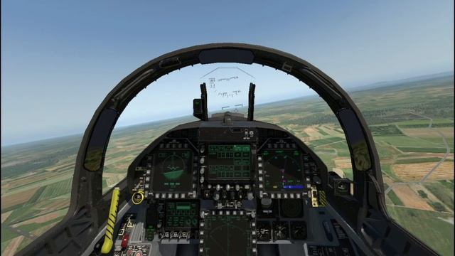 F 18 Hornet, кривая посадка в ветерок..