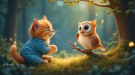 Woolly Meow _Tiny Cat’s Dreamy Nighttime Adventure