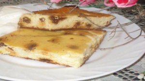 Ванильно-творожная запеканка с изюмом