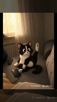 AI Video. Cute cat.