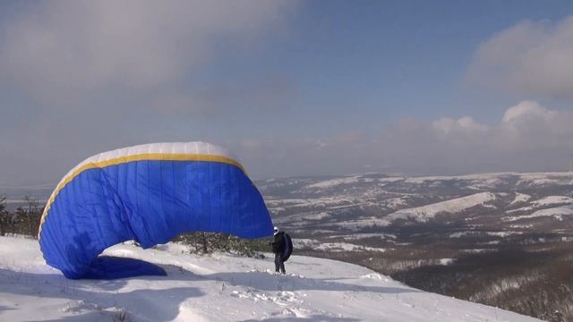 Параплан, старт, ротор, гора Гудзева смотреть онлайн