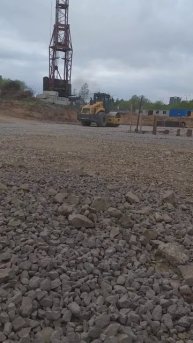 Тромбовка грунта под фундаментную плитку .