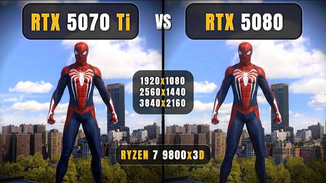 RTX 5070 Ti vs RTX 5080 | 1080P, 1440P, 4k, RT + DLSS 4 | Biggest Comparison | R7 9800x3D
