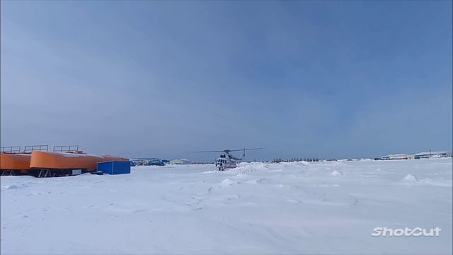 Посадка, запуск, взлёт, вертолёта ми-8МТВ-1, борт-22992
