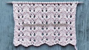 Нежный ажурный узор для вязания свитера, жилетки, носков / Лёгкий узор