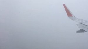 Посадка в пасмурную погоду в Шереметьево (SVO). Airbus A-321. А