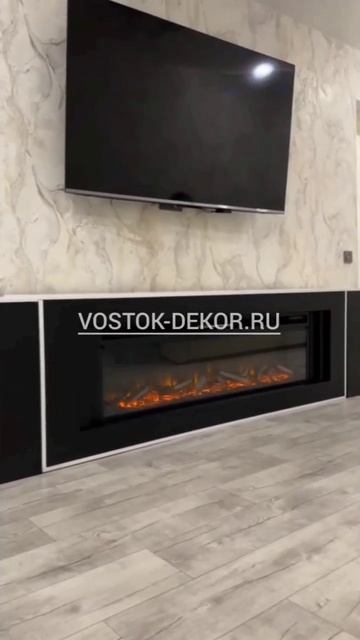 Изготовили индивидуальный линейный электрокамин с дв