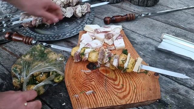 Картошка с салом. Вкусная, идея на выходные. смотреть онлайн