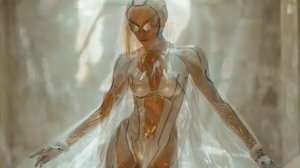 Fashion Event in the Future City. Beautiful AI ART , Photography and inspiring Music