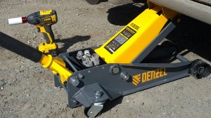 Обзор домкрата Denzel 3т подъём 125-470мм