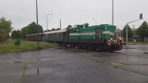 Тепловоз 733, Тип ВМЭ1 едет со старыми вагонами