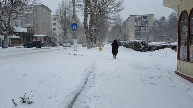 Черноморск под снегом