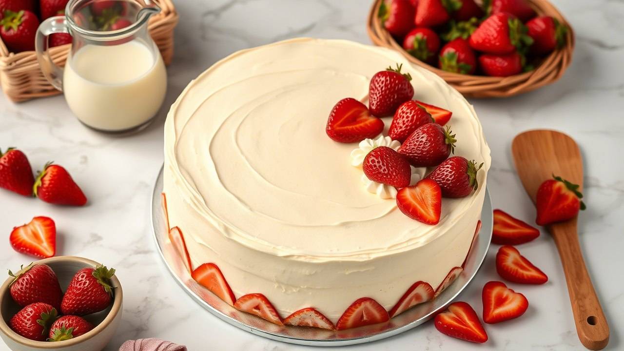 Сочный Торт Фрезье: Французская классика с нежным кремом и свежей клубникой