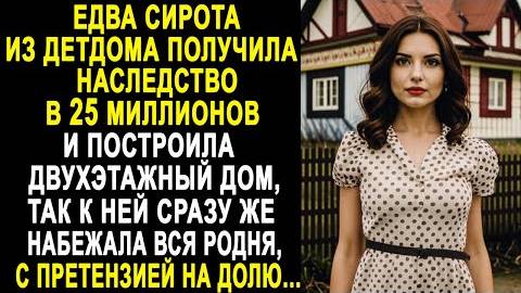 Едва сирота из детдома получила наследство в 25 миллионов и построила двухэтажный дом, так к ней...