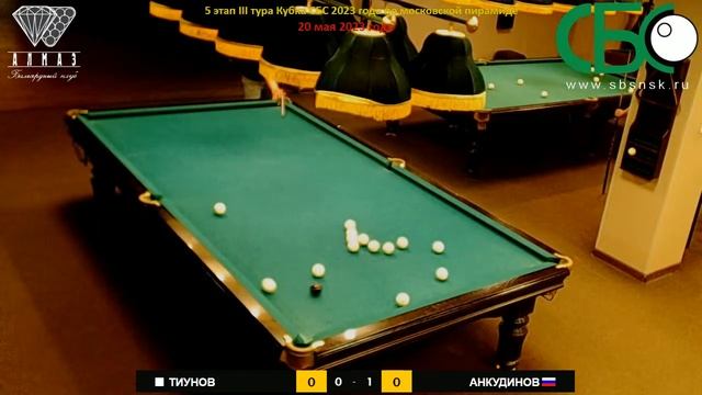 Тиунов-Анкудинов.5 этап III тура Кубка СБС 2023 года по московской пирамиде смотреть онлайн