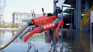 Не лает, не кусает: кадры испытаний робопса-пожарного, созданного в Китае