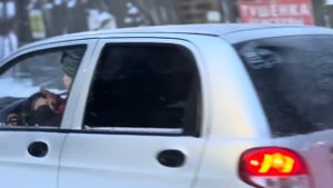 Бешеный Daewoo Matiz с прицепом 110 по трассе!