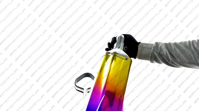 Глушитель тюнинг   460130mm   нержавейка три-овал радуга прямоток   118...
