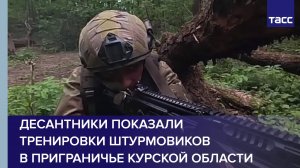 Десантники показали тренировки штурмовиков в приграничье Курской области