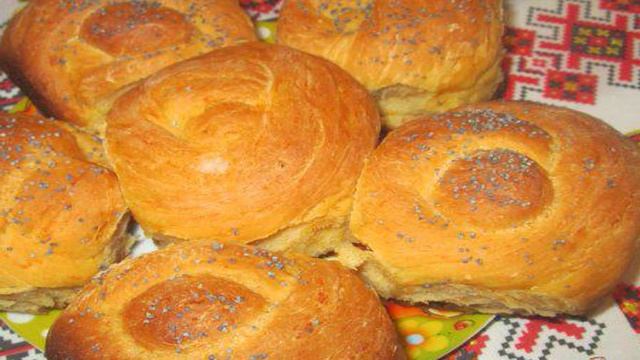 Пуховые булочки с тыквой