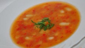 Суп с перцами и фасолью