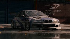 живые обои: BMW M3 GTR под дождем  in the rain   Need for Speed Most Wanted