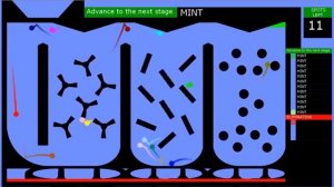 Гонка цветных шариков - трасса элементов природы