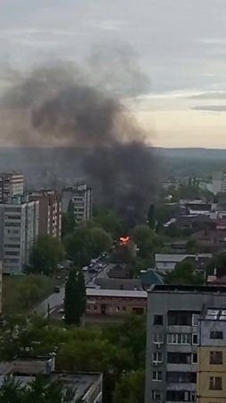 Березка. горит что то