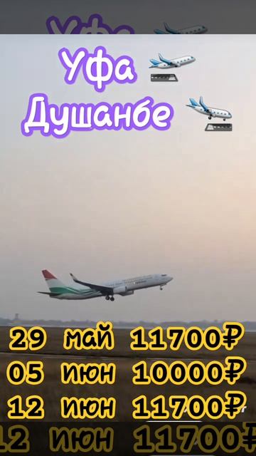 Аз Уфа ба Душанбе авиачиптаҳо +79257340570