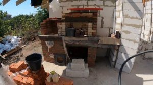 постройка чернового мангала/барбекю с печкой и духовк