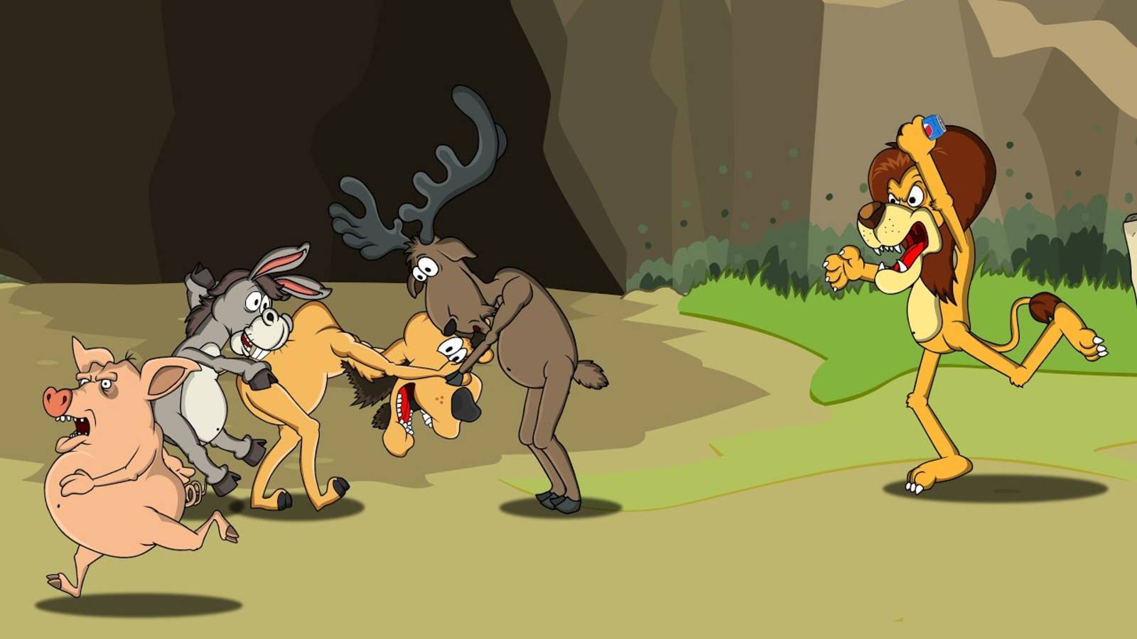 Анекдот про зверей. Как Лось Верблюда Загнул. Мультанекдот