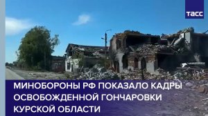 Минобороны РФ показало кадры освобожденной Гончаровки Курской области
