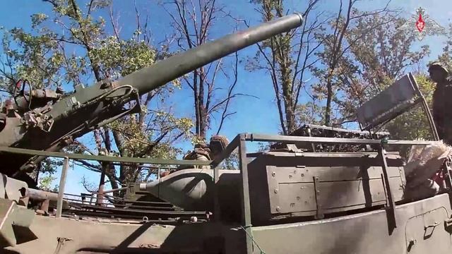 Боевая работа расчета самоходного миномета «Тюльпан» ГрВ «Восток»