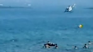 Падение вертолета в море
