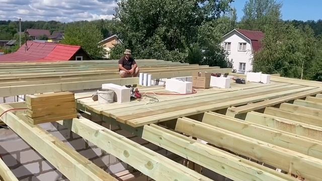 Чердачное перекрытие из сдвоенных  досок смотреть онлайн