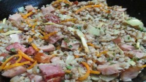 Гречка с копченостями