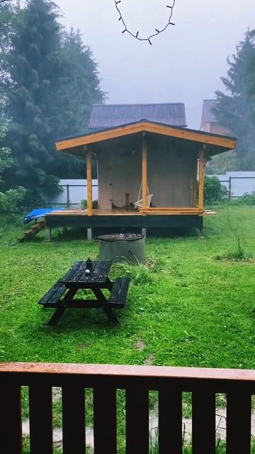 Каркас+ испытание ветер+дождь ) #стройка #каркасныйдом