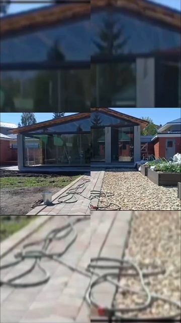 Безрамное остекление веранды