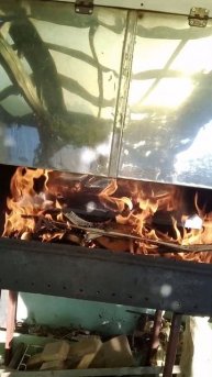 Огонь в мангале