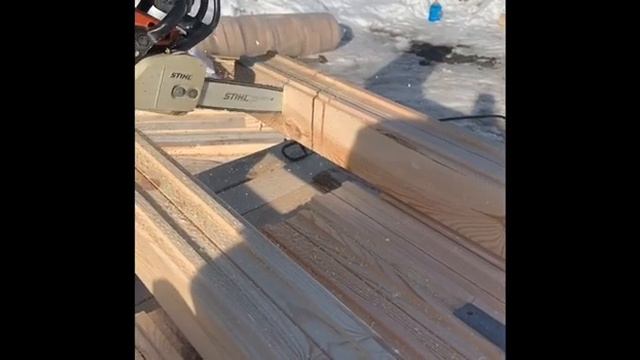 Процесс постройки дома из бруса - видео №4