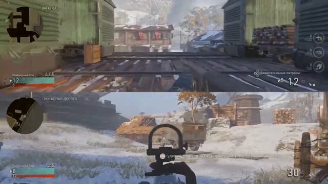 Call of Duty WWII PS4 прикол играем с женами))) смотреть онлайн