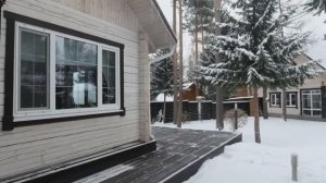 Наша дача зимой. Новогодняя гирлянда для дачного дома.