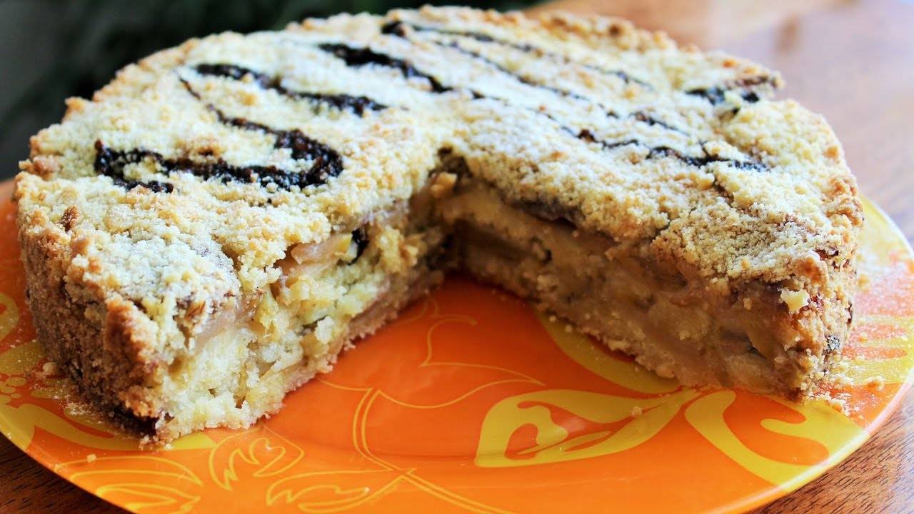 НАСЫПНОЙ ПИРОГ С ЯБЛОКАМИ! Насыпной яблочный пирог из сухого теста, очень вкусно и просто! смотреть онлайн