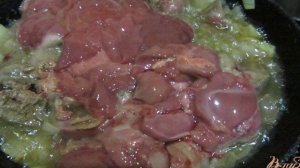 Сочная куриная печень.