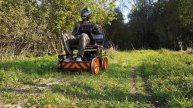 Самодельная мото дрезина на железной дороге гостевог?