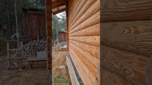Объект Дунай 3 Первичная конопатка стен сруба из оцили