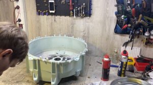 Экспресс ремонт бака Bosch) Как вскрыть бак Bosch не сломав