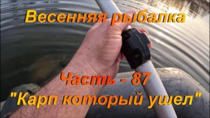 Весенняя рыбалка. Часть - 87. "Карп который ушел".